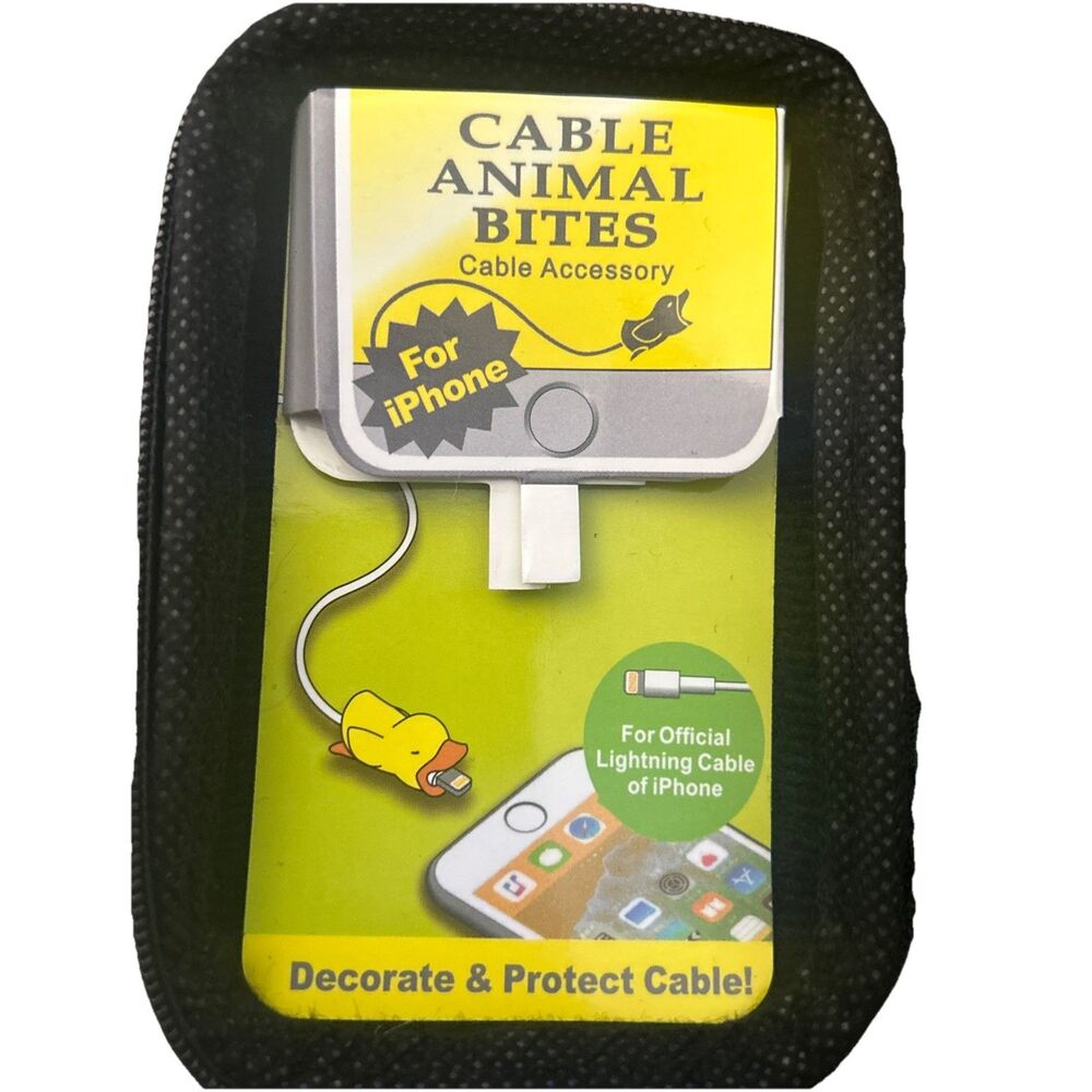 Set of 4 Cartoon Animal Fish Byte Cable Protectors for USB iPhone Charger Cord